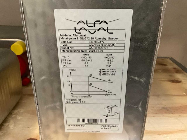 2024 alva laval alfa nova gl50-50am platenwarmtewisselaar (3x) - afbeelding 3 van  3