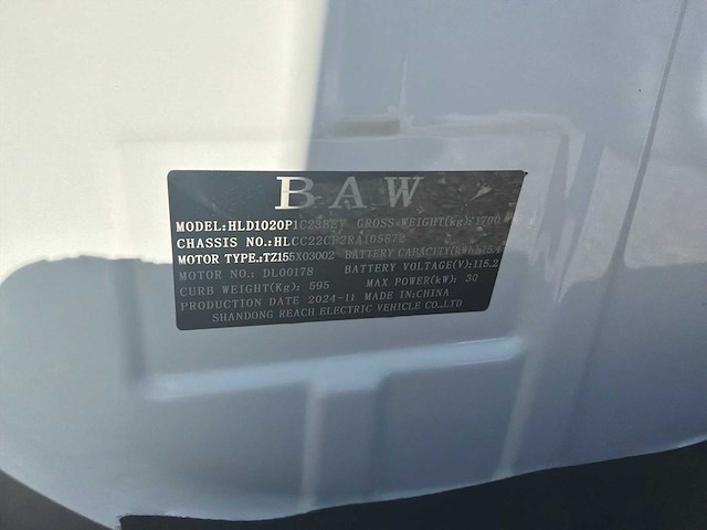 2024 baw reach pick up elektrische bezorgauto - afbeelding 18 van  25