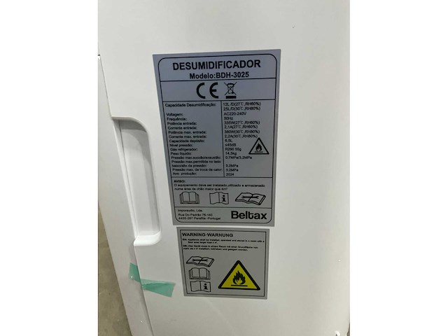 2024 beltax bdh 3025 luchtontvochtiger - afbeelding 9 van  10