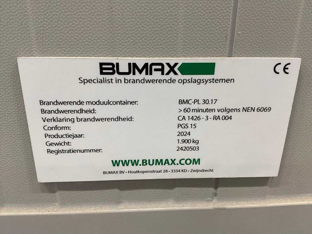 2024 bumax bmc-pl-30.17 brandwerende module container - afbeelding 4 van  4