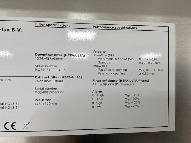 2024 clean air door baker biovanguard 5 laminaire stroomkast - afbeelding 7 van  7