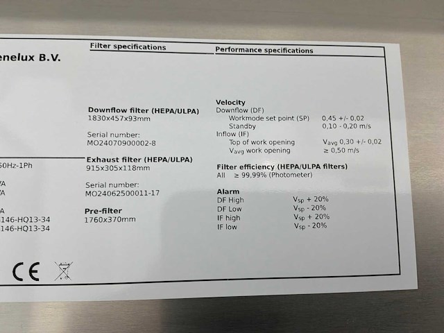 2024 clean air door baker biovanguard 6 laminaire flow cabinet - afbeelding 5 van  7