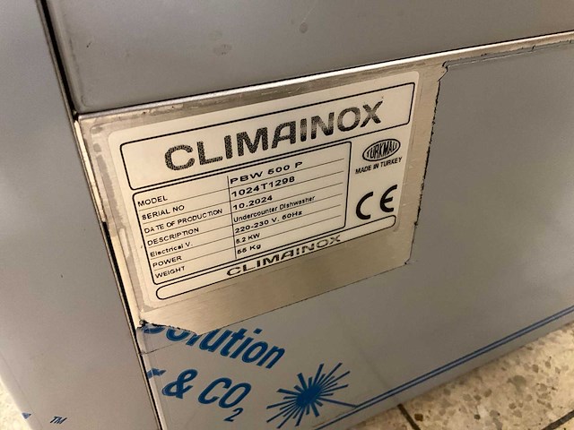 2024 climainox pbw 500 p vaatwasmachine - afbeelding 2 van  10