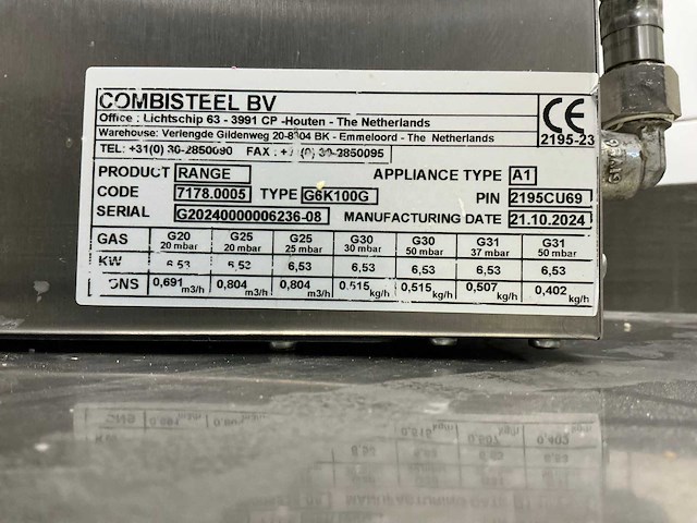 2024 combisteel range g6k100g gasfornuis - afbeelding 5 van  5