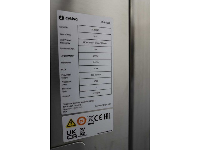 2024 cytiva xcellerex xdr-1000 single use bioreactor systeem - afbeelding 9 van  19