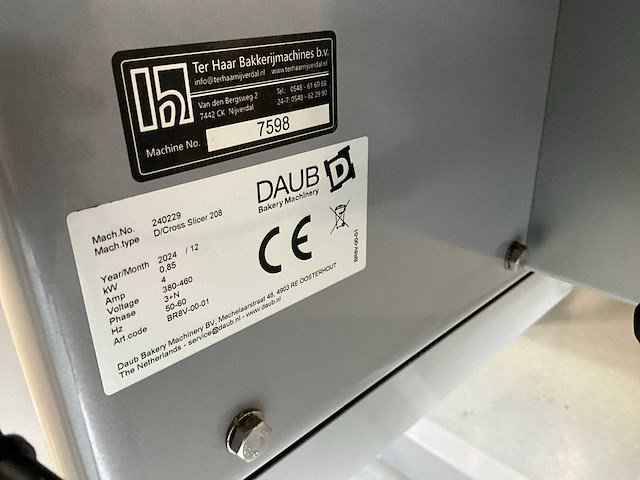 2024 daub d/cross slicer 208 broodsnijmachine - afbeelding 3 van  11