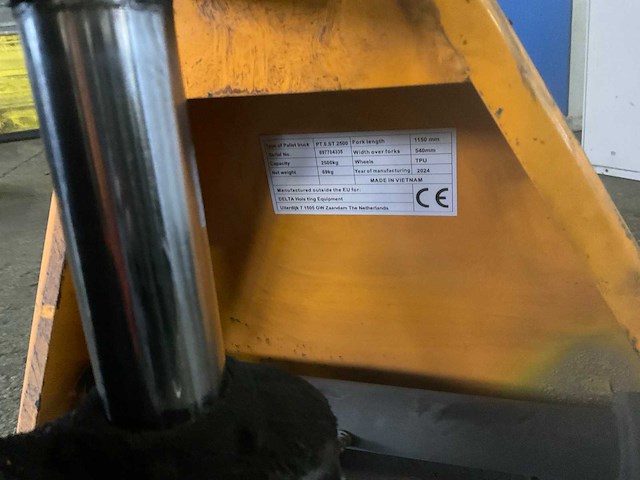 2024 delta pt.0.st.2500 hand hydraulische palletwagen - afbeelding 4 van  13