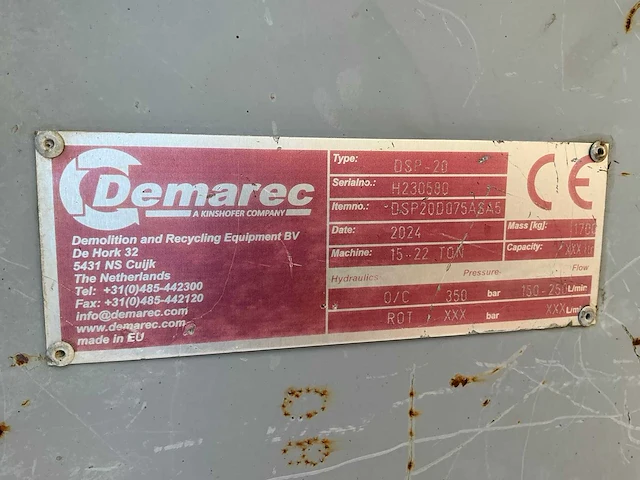 2024 demarec dsp-20 vergruizer “cw40” - afbeelding 8 van  8