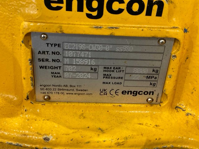 2024 engcon ec219s ss930 draaikantelstuk “cw30” - afbeelding 5 van  13
