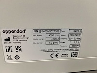 2024 eppendorf 5425 r laboratorium micro centrifuge - afbeelding 5 van  5