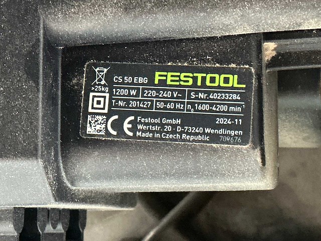 2024 festool cs50ebg precisio trek/afkortzaagmachine - afbeelding 4 van  8