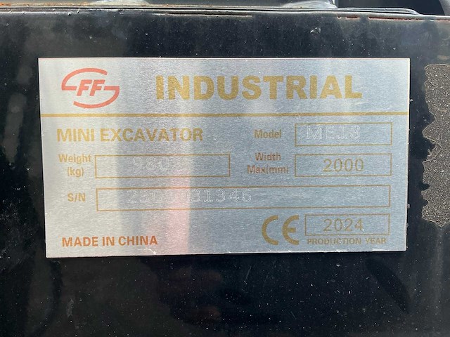 2024 ff industrial me18 minigraafmachine ongebruikt - afbeelding 22 van  29