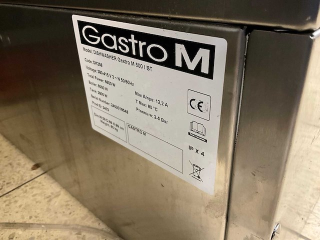 2024 gastro m m 500 / bt vaatwasmachine - afbeelding 7 van  7