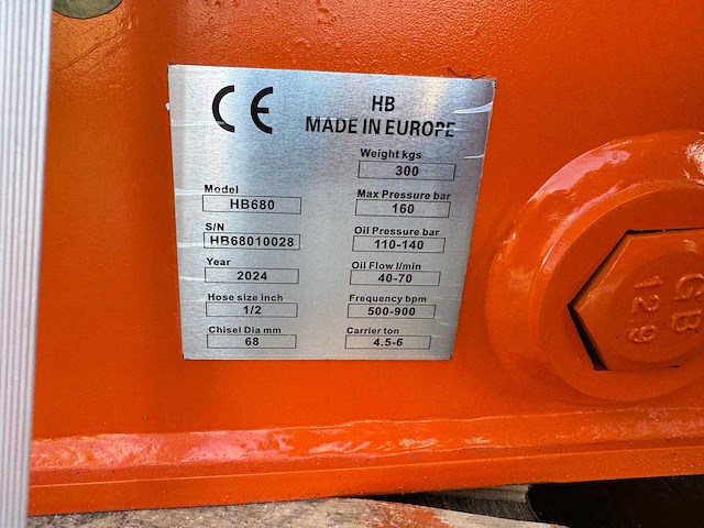 2024 hb680 4.5/6tons trilplaat voor een graafmachine - afbeelding 6 van  6