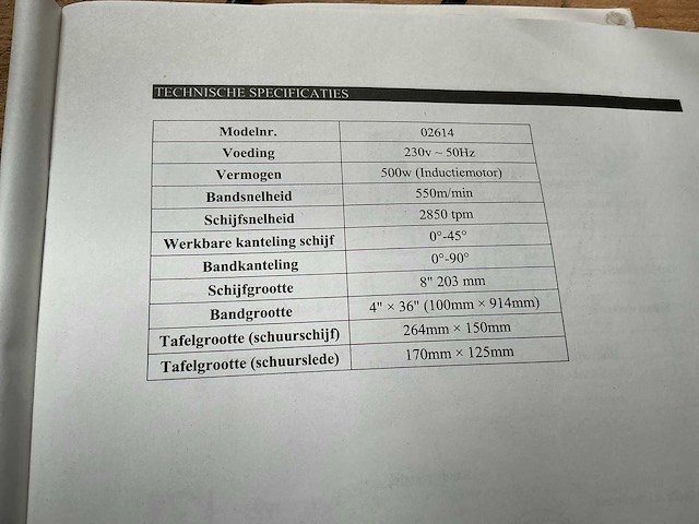2024 hbm 2614 bandschuurmachine - afbeelding 5 van  5