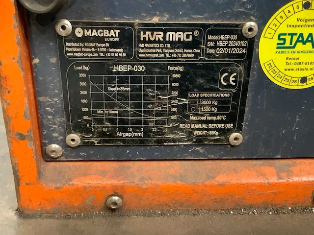 2024 hvr mag hbep-030 electro hefmagneet - afbeelding 7 van  7