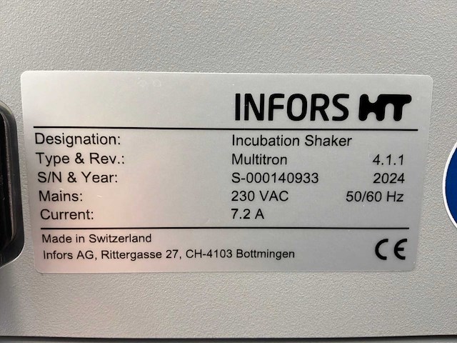 2024 infors ht multitron laboratory incubatieshaker (3x) - afbeelding 7 van  9