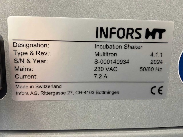 2024 infors ht multitron laboratory incubatieshaker (3x) - afbeelding 9 van  9