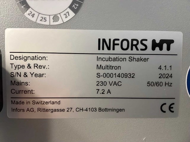 2024 infors ht multitron laboratory incubatieshaker - afbeelding 6 van  6