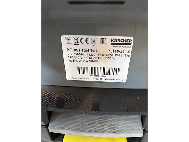 2024 kärcher nt30/1 industriële stofzuiger - afbeelding 5 van  7