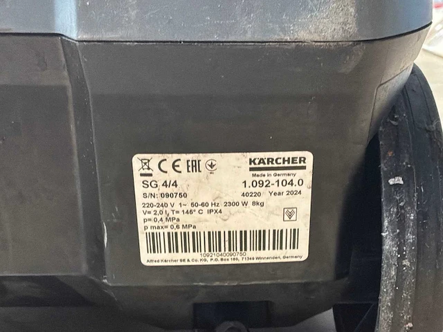 2024 kärcher sg4/4 stoomreiniger - afbeelding 4 van  4
