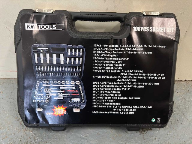 2024 kw tools 108 delig doppenset - afbeelding 2 van  4