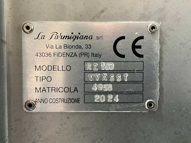 2024 la parmigiana rz 150 pasta persmachine - afbeelding 15 van  22