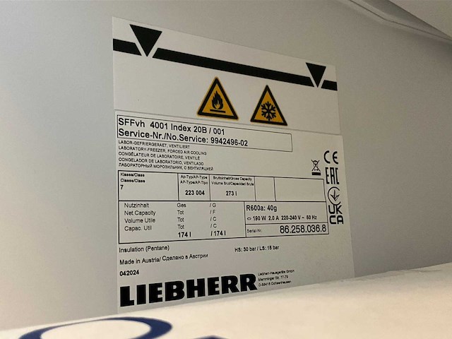 2024 liebherr sffvh 4001 laboratoriumvriezer - afbeelding 4 van  5