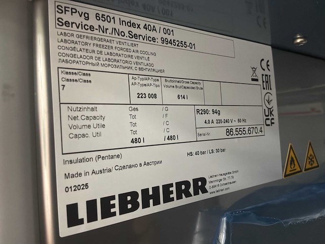 2024 liebherr sfpvg 6501 laboratoriumvriezer - afbeelding 2 van  2