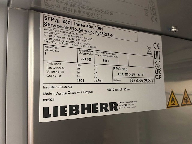 2024 liebherr sfpvg 6501 laboratoriumvriezer - afbeelding 3 van  3