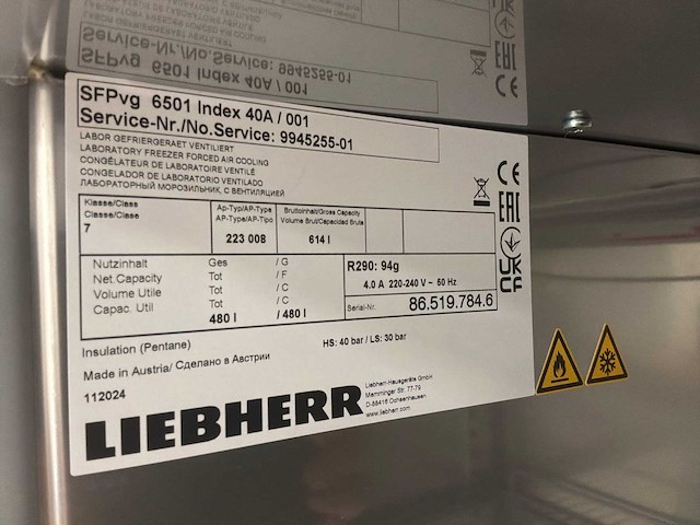 2024 liebherr sfpvg 6501 laboratoriumvriezer - afbeelding 5 van  5