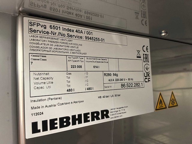 2024 liebherr sfpvg 6501 laboratoriumvriezer - afbeelding 2 van  5