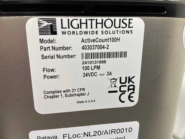 2024 lighthouse activecount 100h high-performance draagbare actieve luchtsampler - afbeelding 4 van  4