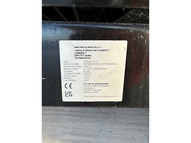 2024 loading systems elektrisch laaddock - afbeelding 9 van  10