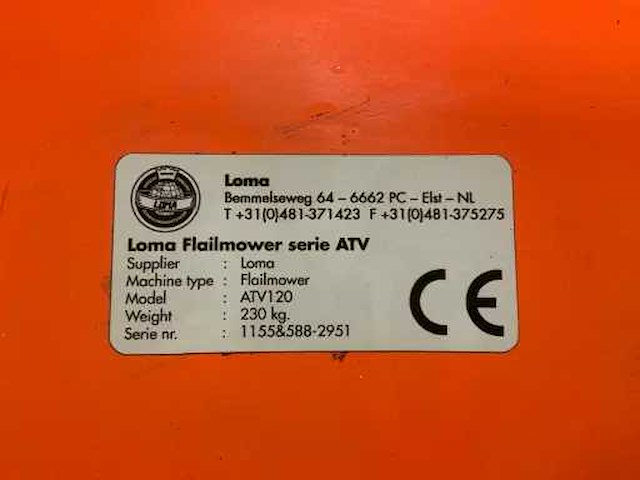 2024 loma atv-120 klepelmaaier - afbeelding 6 van  11