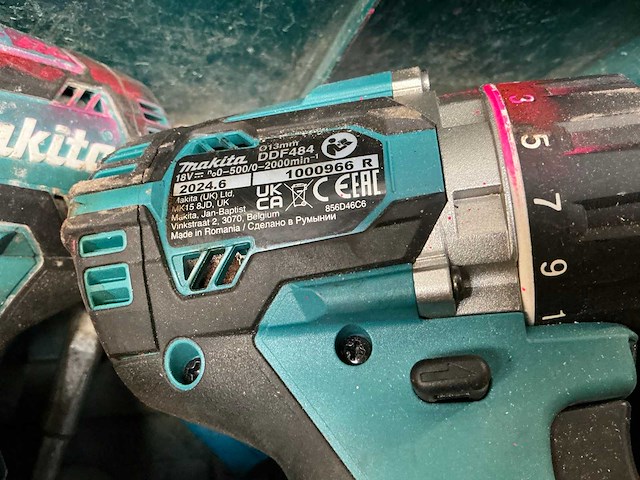 2024 makita ddf484 boormachine (2x) - afbeelding 3 van  4