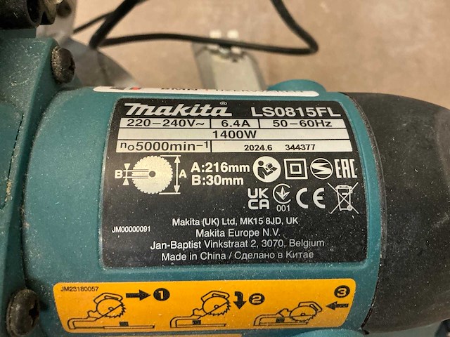 2024 makita ls0815fl afkortzaag - afbeelding 4 van  7