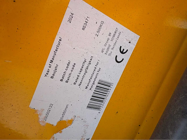 2024 mattral hand hydraulische palletwagen - afbeelding 3 van  3