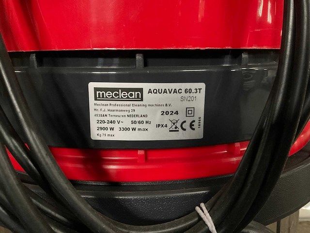 2024 meclean aquavac 60.3tb industriële stofzuiger - afbeelding 6 van  6