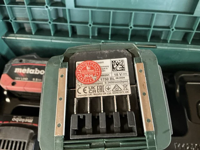 2024 metabo ssw 18 ltx 1750 bl accu slagmoersleutel (2x) - afbeelding 2 van  11