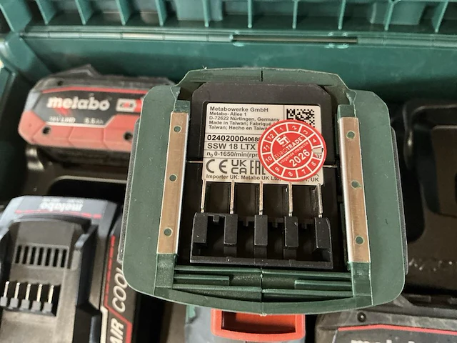 2024 metabo ssw 18 ltx 1750 bl accu slagmoersleutel (2x) - afbeelding 11 van  11