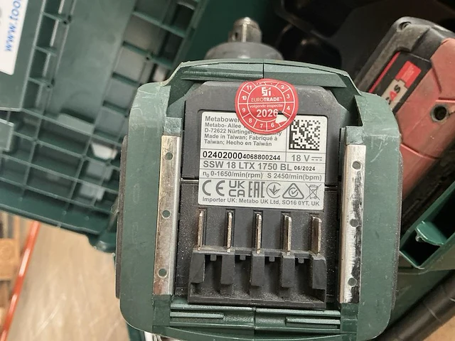 2024 metabo ssw 18 ltx 1750 bl accu slagmoersleutel - afbeelding 5 van  9