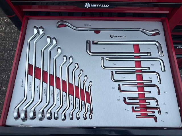 2024 metallo 13 lades 10 gevuld gereedschap wagen gevuld - afbeelding 19 van  20
