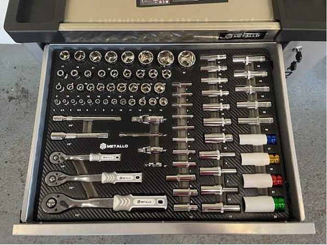 2024 metallo 8 lades 8 gevuld - gereedschap wagen gevuld - afbeelding 5 van  14