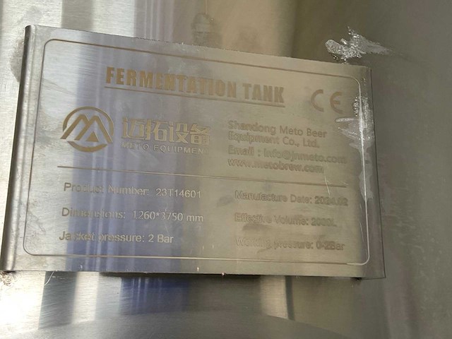 2024 meto equipment 23t14601 fermentatie tank (2x) - afbeelding 12 van  17