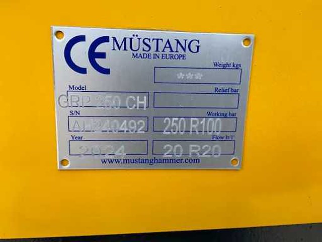 2024 mustang grp 250 ch grijper - afbeelding 9 van  9