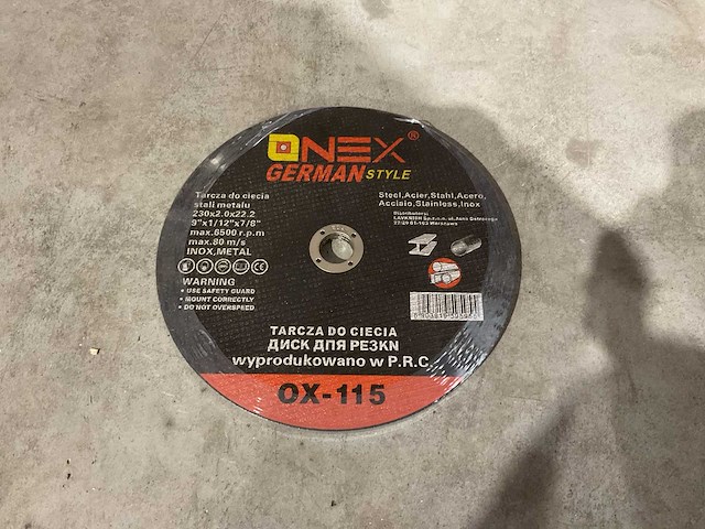 2024 onex german style ox-115 staal slijpschijf 100stuks - afbeelding 3 van  5