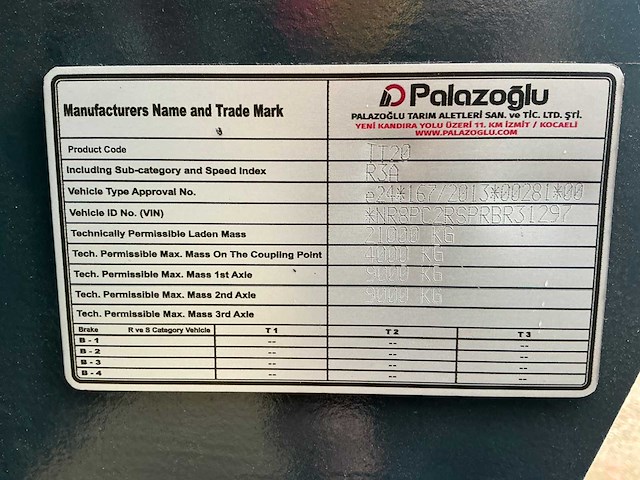 2024 palaz halfpipe titan tt20 profiline kipper - afbeelding 24 van  24