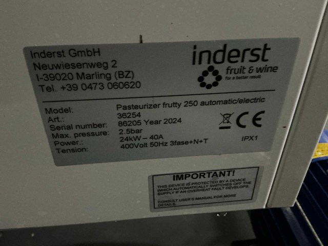 2024 pasteuriseur en vulinstallatie - afbeelding 8 van  10