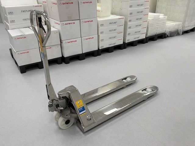 2024 qnd ss304 inox handpalletwagen - afbeelding 1 van  3